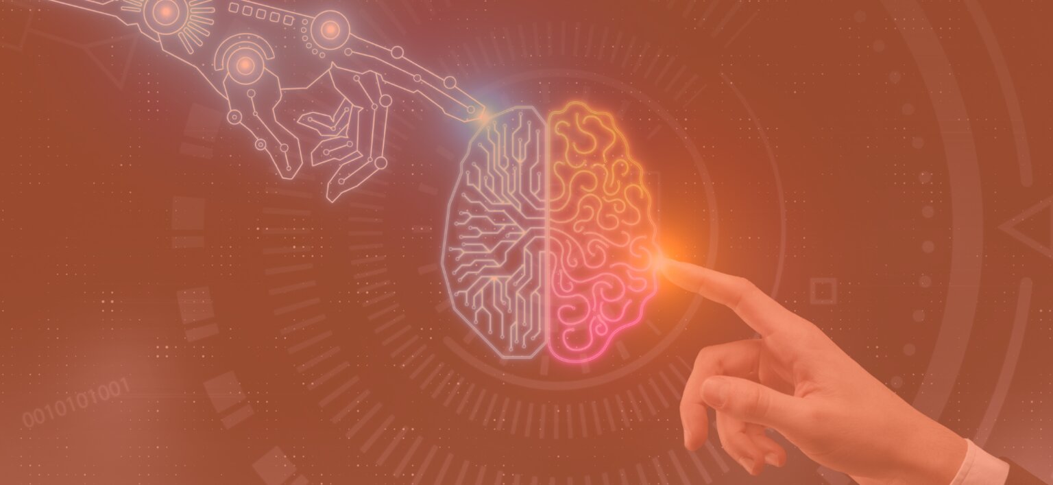 Photo of Artificial Intelligence meeting human brain